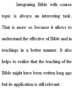 Biblical Integration Essay Assignment